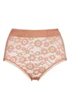 Eres Joyeuse High-waist Lace Briefs In Neutrals