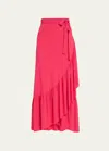 Eres Julia Ruffled Wrap Skirt In Grenadine