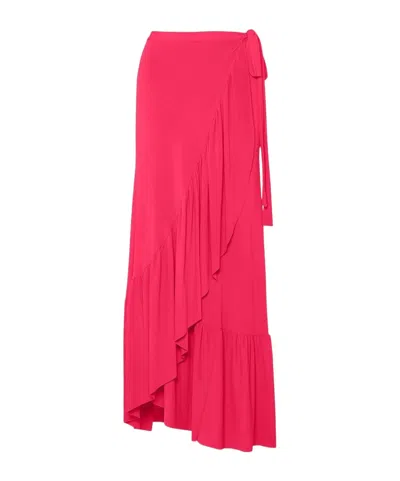 Eres Julia Ruffled Pareo Skirt In Pink