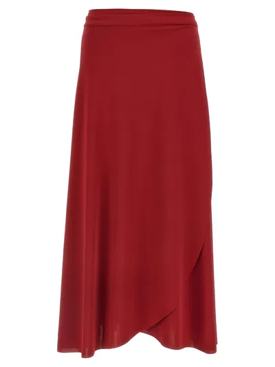Eres Julieta Sarong Skirt In Red