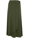 Eres Julieta Wrap Midi Skirt In Green