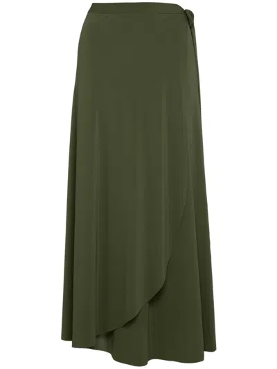 Eres Julieta Wrap Midi Skirt In Green