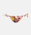 Eres Kaki Printed Bikini Bottoms In Multicoloured