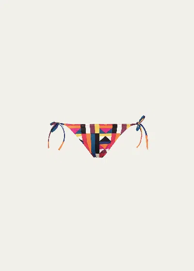 Eres Reflexe Geometric-print Bikini Bottoms In Multicolor