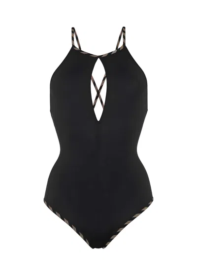 Eres Keyhole Swimsuit In Black/gold