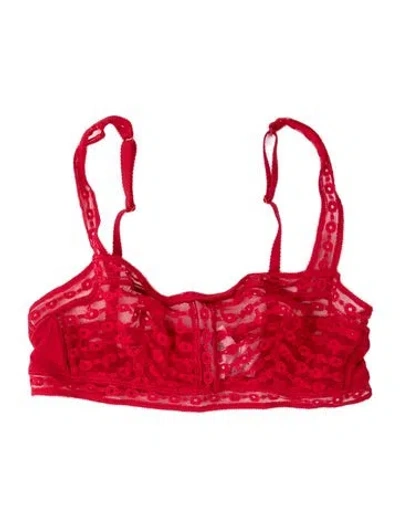 Pre-owned Eres Lace Pattern Lounge Set In Red