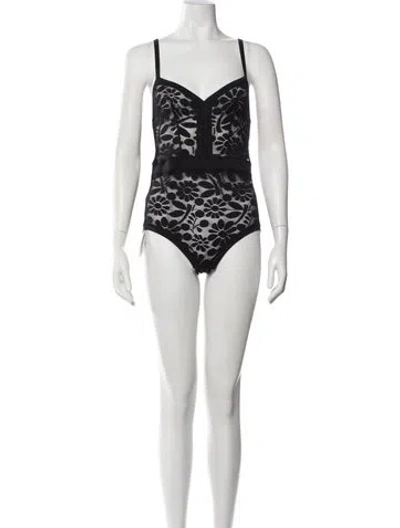 Pre-owned Eres Lace Pattern Nightgown In Black