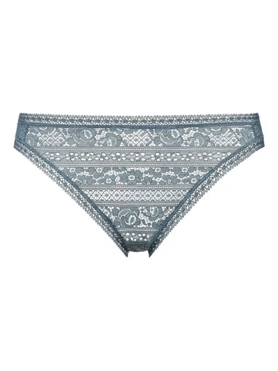 Eres Lace-trimmed Briefs In Blue