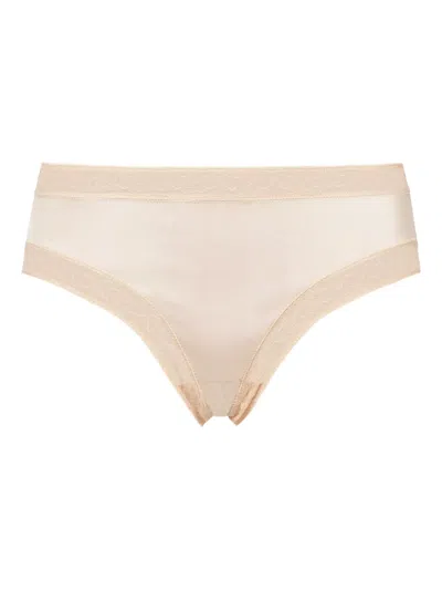 Eres Lace-trimmed Thong In Neutral