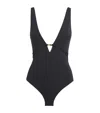 Eres Lagon Black Swimsuit With V Neck And Front Tie Closure In Tech Fabric Stretch Woman In Black