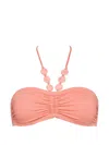 Eres Beaded Halter Bikini Top In Pink