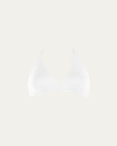 Eres Larcin Deep V Triangle One-piece Swimsuit In White