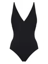 Eres Larcin Deep V Triangle One-piece Swimsuit In Black