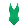 Eres Larcin V-neck Swimsuit In Green
