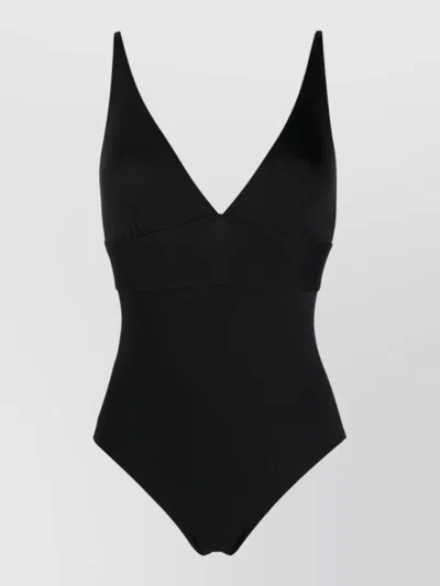 Eres Larcin Triangle One Piece Swimsuit Low Back In Black