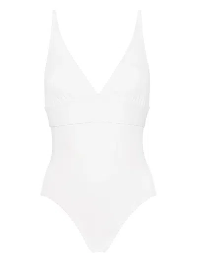 Eres Larcin V-neck Swimsuit In White
