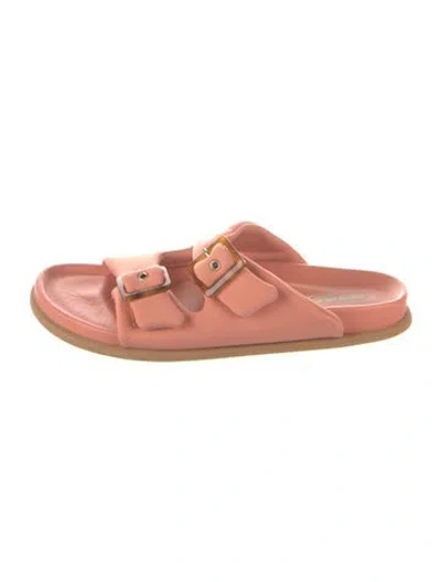 Pre-owned Eres Leather Slides In Orange/pink