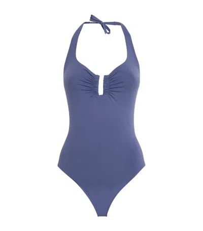 Eres Legendaire Halterneck Swimsuit In Blue