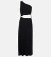Eres Legende One-shoulder Embellished Cutout Stretch-jersey Maxi Dress