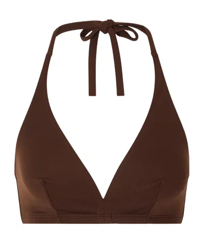Eres Les Essentiels Gang Triangle Bikini Top In Brown