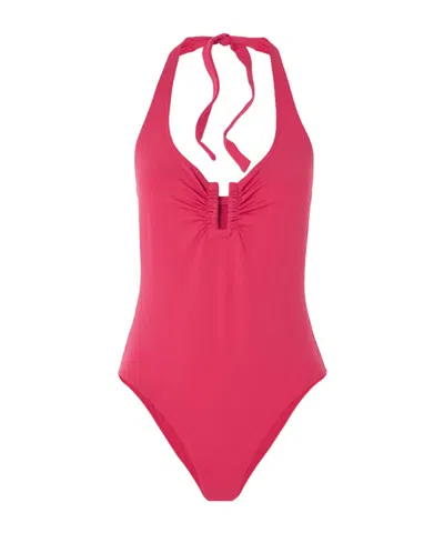 Eres Les Essentiels Legendaire Halter One-piece Swimsuit In Pink