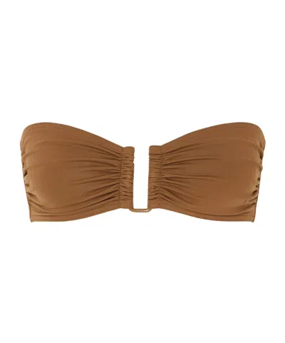 Eres Les Essentiels Show Bandeau Bikini Top In Brown