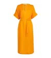 Eres Bibi Linen Kaftan Coverup In Orange