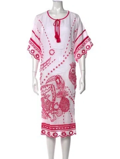 Pre-owned Eres Linen Knee-length Dress In Pink