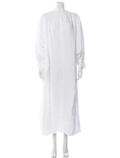 Pre-owned Eres Linen Long Dress W/ Tags In White