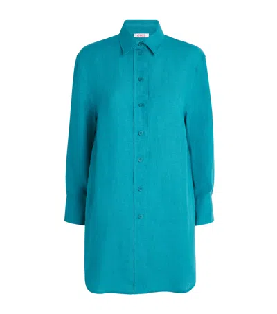 Eres Linen Mignonette Shirt In Blue