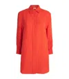 Eres Linen Button-front Shirt In Red