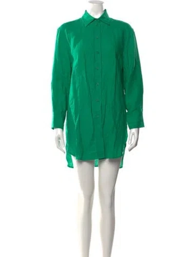 Pre-owned Eres Linen Mini Dress W/ Tags In Green