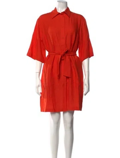 Pre-owned Eres Linen Mini Dress W/ Tags In Orange