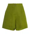 Eres Linen Shorts In Green