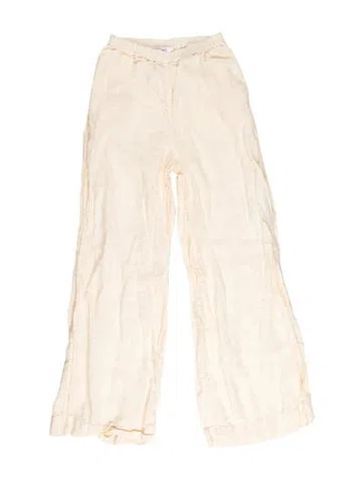 Pre-owned Eres Linen Straight Leg Pants In Neutral