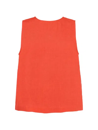 Eres Linen Tank Top In Brown