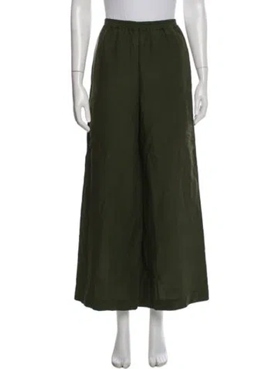 Pre-owned Eres Linen Wide Leg Pants W/ Tags In Green