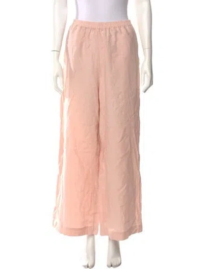 Pre-owned Eres Linen Wide Leg Pants W/ Tags In Pink