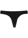 Eres Jamais Cutout Stretch-cotton Jersey Thong In Black