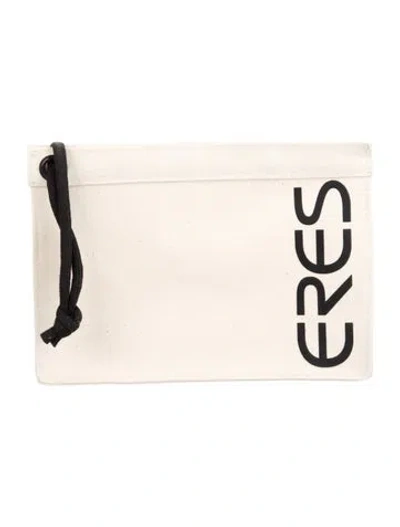 Pre-owned Eres Logo Cosmetic Bag In Neutrals