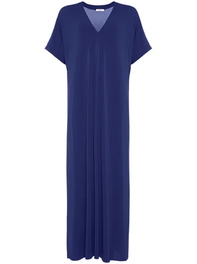 Eres Luz Beach Dress In Blue