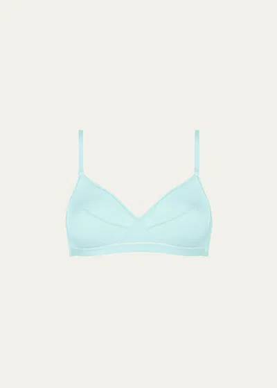 Eres Lydia Soyeuse Wireless Recycled Jersey Bra In Ciel De Jour