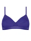 Eres Lydia Soyeuse Wireless Triangle Bra In Blue