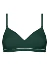 Eres Lydia Soyeuse Wireless Triangle Bra In Green