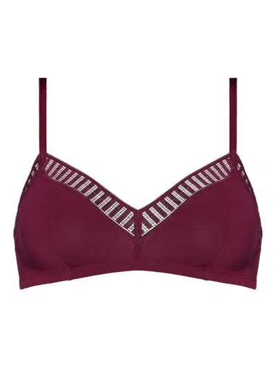 Eres Madeleine Graphic-lace Triangle Bra In Pink