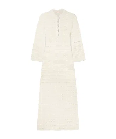 Eres Madone Bell-sleeve Maxi Dress In White