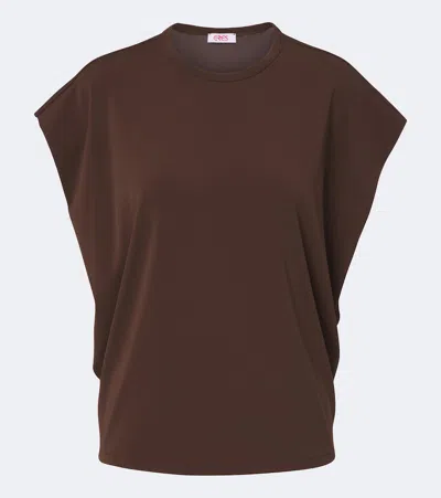 Eres Maelle Jersey Top In Brown