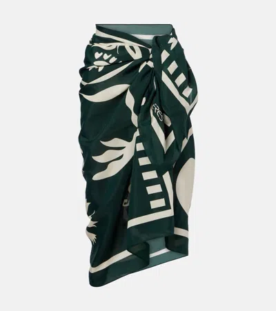 Eres Mandara Cotton And Silk Beach Cover-up In Green