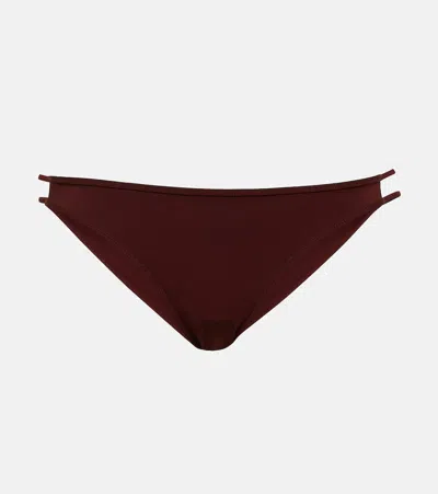 Eres Manguier Low-rise Bikini Bottoms In Brown