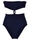 Eres 'marina' Bandeau Swimsuit With Buckle And Cut-out In Blue